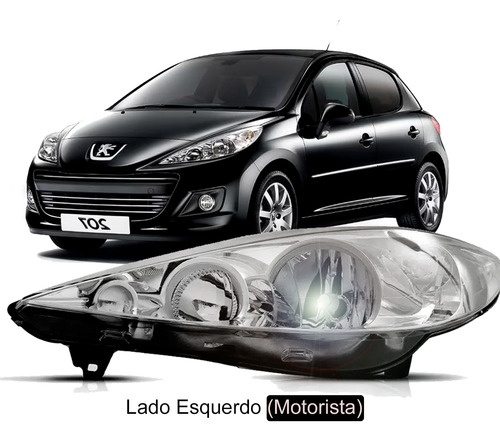 Farol Direito Peugeot 207 2007 08 09 10 11 12 13 14 2015 Tyc