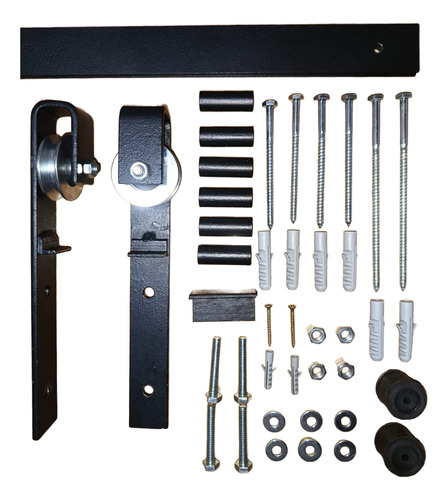 Kit Sistema Puerta Corrediza Granero Riel 2 Metros