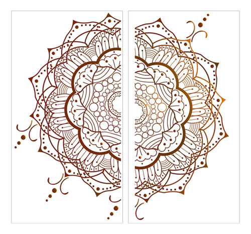 Adhesivos De Pared Con Diseño De Mandala, Autoadhesivos, Par
