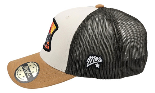 Gorra Vaquera Malla Monchos Caps Monster Truck 3d Beige Único