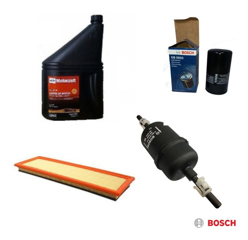 Kit Filtros Bosch + Aceite 10w40 Ford Ka 08-16 Rocam 1.0 1.6