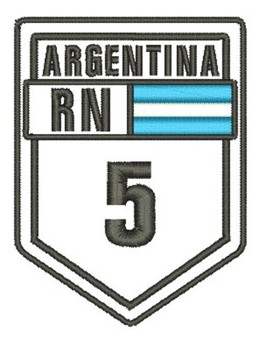Patch Bordado Termocolante  - Ruta 5 Argentina, Motociclista