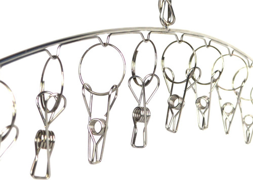 Imagem 4 de 6 de Varal Aéreo Aço Inox Tipo Cabide Roupa Intima Meias Mascara