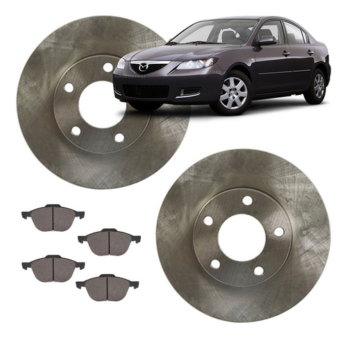 Kit Discos Delanteros Vent + Pastillas Mazda 3 2.0 2004-2009