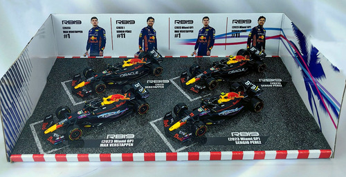 Bburago F1 2023 Red Bull Rb19 Cuatro (4) Autos 1:43 Azul