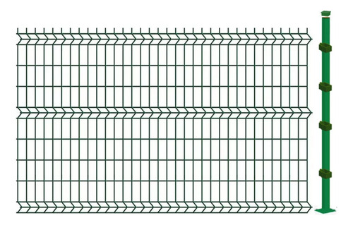 Pack 10 Reja Y Poste Tipo Acmafor 3d Verde 2.50x1.83m
