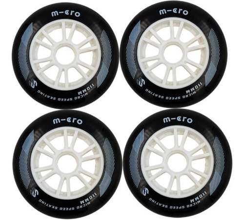 Ruedas Micro Speed Ss Negras 110/85a Set 4 Unidades