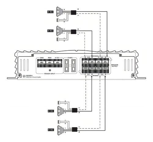 Amplificador 4 Canales Quantum Audio Qea800.4 3200w Clase Ab