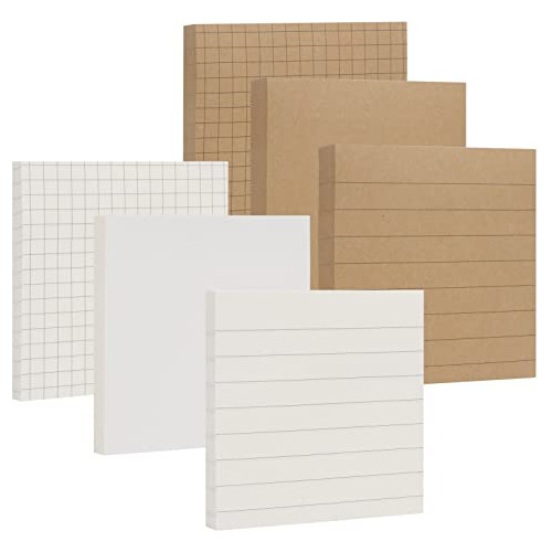 Sticky Notes 6 Packs, 3 X 3 Inches Adhesive Self-stick ...