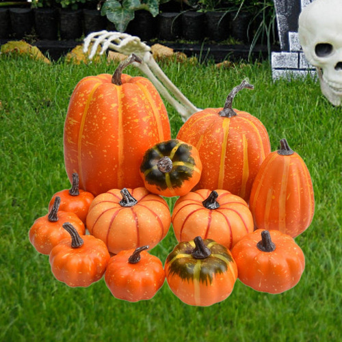 W 12 Piezas De Calabazas Artificiales De