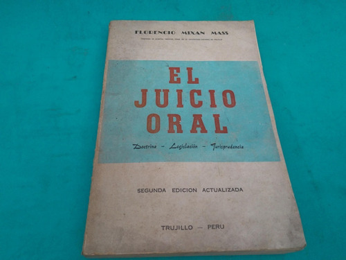 Mercurio Peruano: Libro Derecho Juicio Oral Mixan L168 Dh5eh