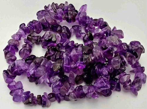 Pedra Ametista Natural Furada Cascalho Artesanato Bijuteria