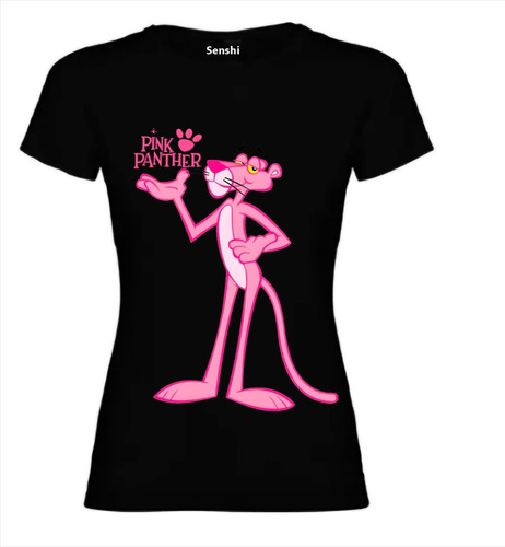 Polera Pink Panther- Pantera Rosa Corte Dama Dtf Cod 003