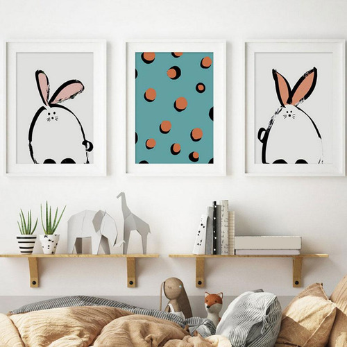 3 Uds., Póster De Pintura, Lienzo, Pared, Imagen De Animal