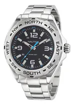Comprar Reloj Nautica Cab Clearwater Beach 3 Manecillas Caratula Neg Plateado Plateado Negro