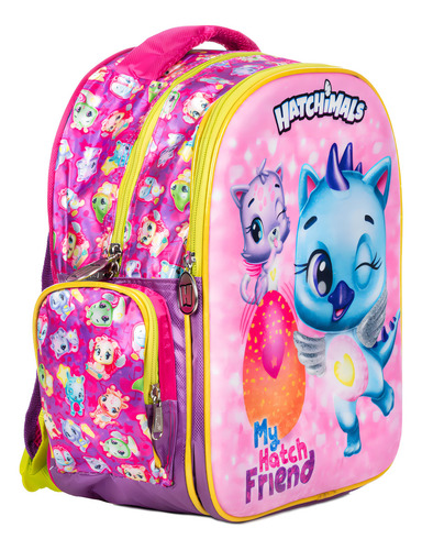Mochila Hatchimals Hatch Friend Kinder Ruz Color Rosa Diseño De La Tela Liso