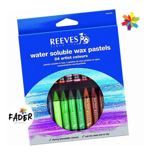 Pastel Acuarelable Reeves X 24 Colores Surtidos Barrio Norte