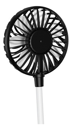 Ventilador Usb Portátil Con Cuello Negro 28x8x2,8cm