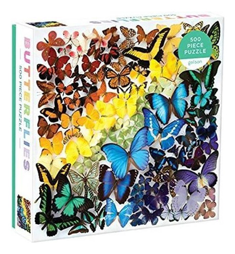 Rompecabeza - Galison - Puzzle De Mariposas Arcoíris, 50