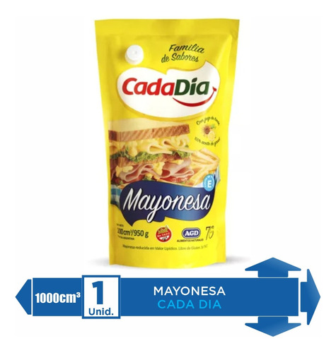 Mayonesa Cada Dia Doypack X 1 Kilo Sin Tacc