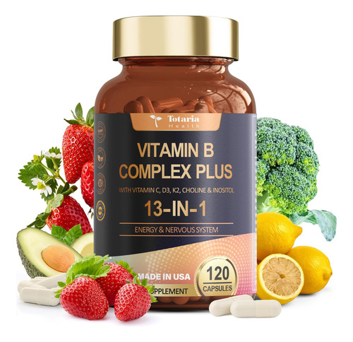 Complejo De Vitamina B Totaria 13 En 1 Con B1, B2, B3, B4, B