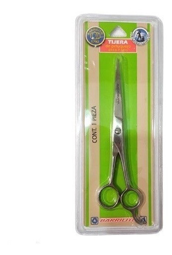 Imagen 1 de 2 de Tijera De Peluquero Barrilito 6 De Acero Inoxidable