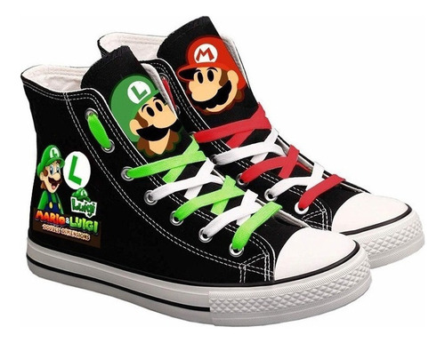 Qzapatos De Lona Super Mario Bros Zapatos De Skateboard Moda