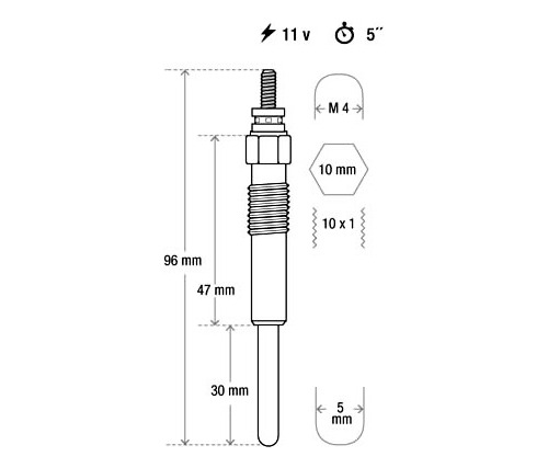 Kit De Bujia De Precalentamiento   Eurorepar Citroen Ax 1.5 