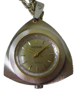 Reloj Colgante Bolsillo Dama Pomar Cuerda Dore Imperdible (Usado)