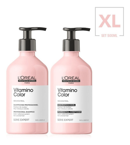 Loreal Shampoo Y Acondicionador Vitamino Color 500 Ml