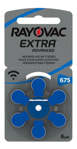 Imagen 2 de 5 de 60 X Pilas Audifono Rayovac 675 Pr44 Extra - Envio Gratis