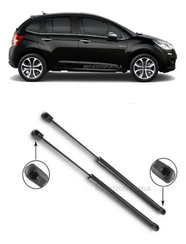 Kit X2 Amortiguador De Baul Citroen C3 2013/2022