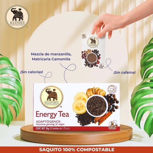 Te Energy Tea 20 Sobres Sin Cafeína Haathee Tes Selectos