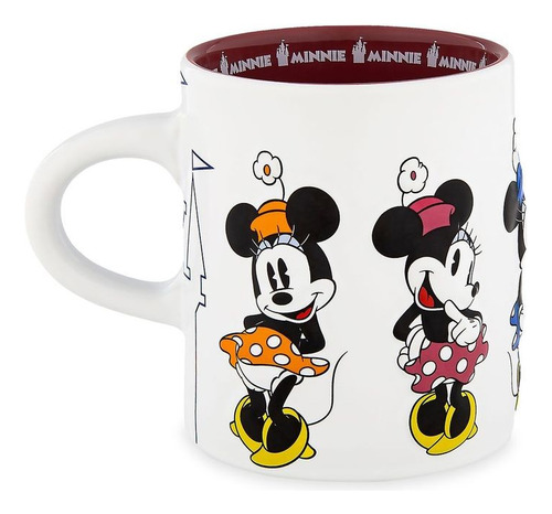 Disney Parks Taza Retro De Minnie Mouse Con Arcoíris