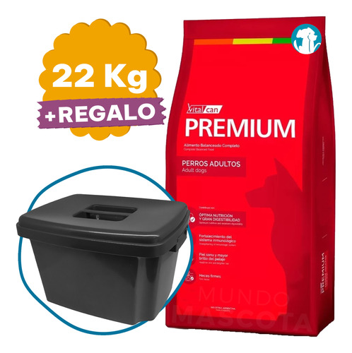 Alimento Perro Adulto Vitalcan Premium 22 Kg + Regalo