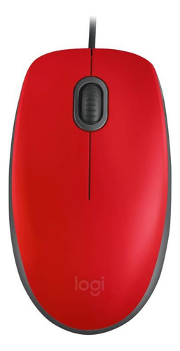 910-006755 Mouse Logitech M110 Silent Rojo Color Negro