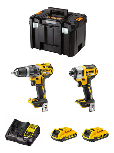 Kit Taladro Rotomartillo 1/2 In + Llave Impacto 20v Dewalt