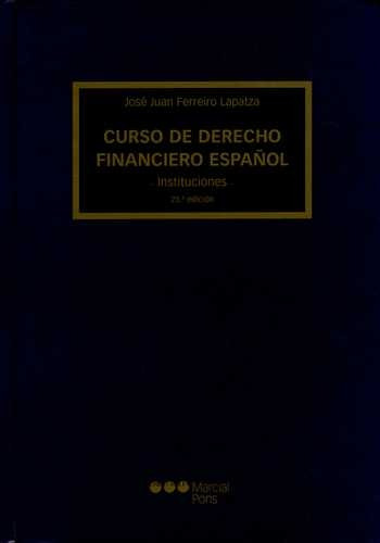 Libro Curso De Derecho Financiero Español. Instituciones