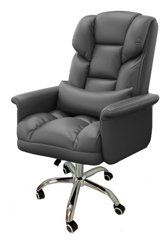 Silla de escritorio NOffice Power oc123 ergonómica  negra con tapizado de cuero sintético