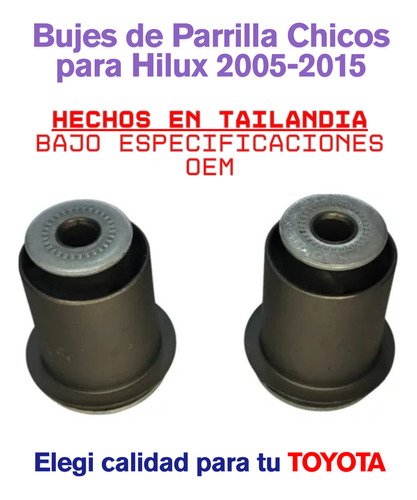 Kit 4 Bujes Parrilla Inferior Toyota Hilux 2005-2015
