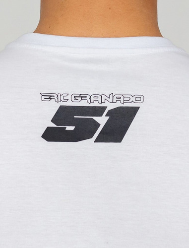 Imagem 4 de 5 de Camiseta Eric Granado Piloto Eg Raio Preto Branco Oficial