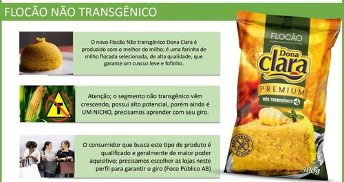 Cuscuz Farinha Milho Flocão Dona Clara 500g Não Transgênico