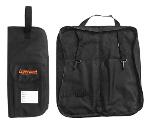 Imagem 3 de 9 de Kit Bag Baquetas Bag 01p + Set Baquetas 10 Pares Liverpool