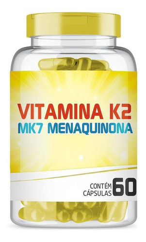 Vitamina K2 Mk7 Menaquinona Com 60 Cápsulas
