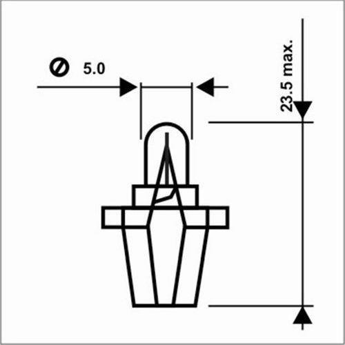 Lampara Poli Tablero T5 Mf6 12v 1,2w