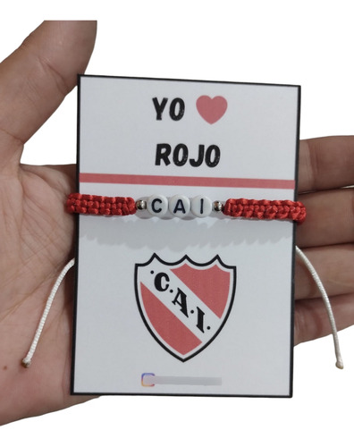 Pulsera Equipos De Futbol Clubes Artesanales Independiente 0 Mm