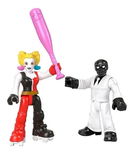 Boneco - Imaginext - Arlequina E Mascara Negra Mattel Gkj67