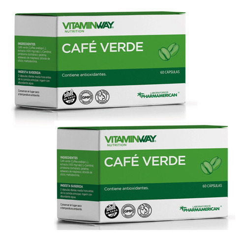 ¡¡oferta Por Vencimiento 2x1!!  Vitaminway Café Verde 60 Cap