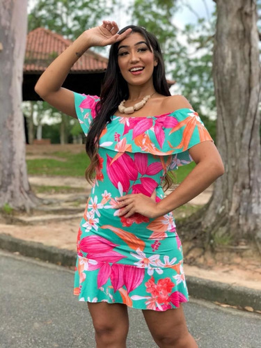 Imagem 3 de 8 de Kit 3 Vestido Feminino Moda Verão Tendência Alça Ciganinha