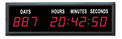 Reloj De Cuenta Regresiva Led Eu 1.8 D as Horas Minutos Y Se